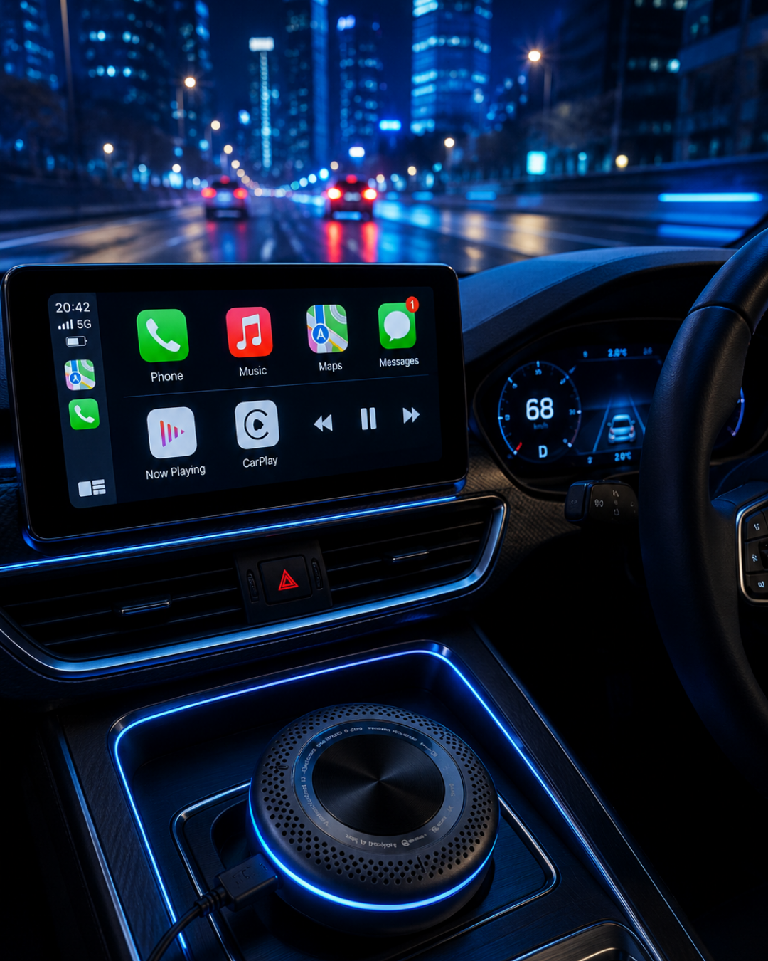 Kablosuz CarPlay Android Auto Destekli Akıllı TV Box 4G Sim Kart Girişli