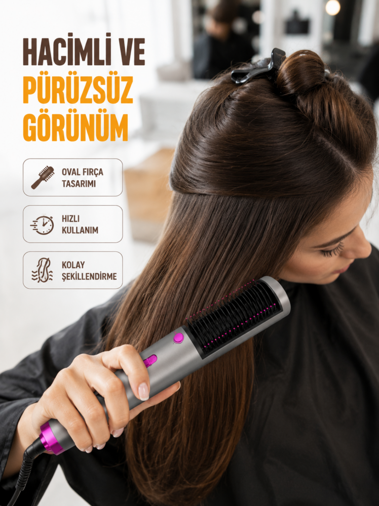 Hızlı Kurutma ve Parlak Saçlar İçin Profesyonel Fırça
