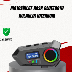Suya Dayanıklı Bluetooth  İnterkom 5.4 Hoparlör 500mAh Batarya ve FM Radyo Özellikli