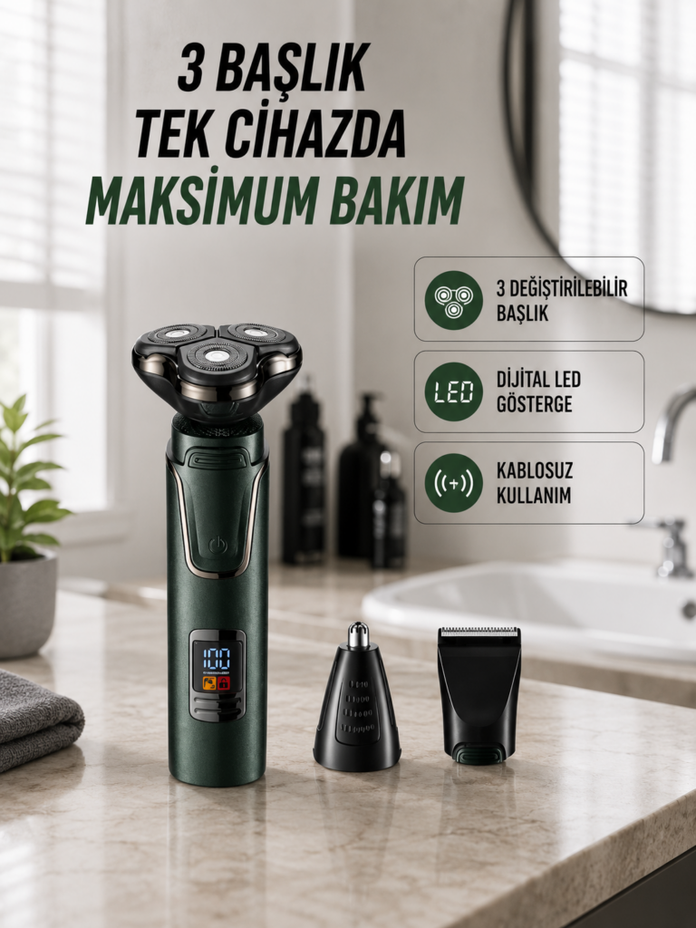 Kuru Kullanıma Uygun Erkek Tıraş Makinesi