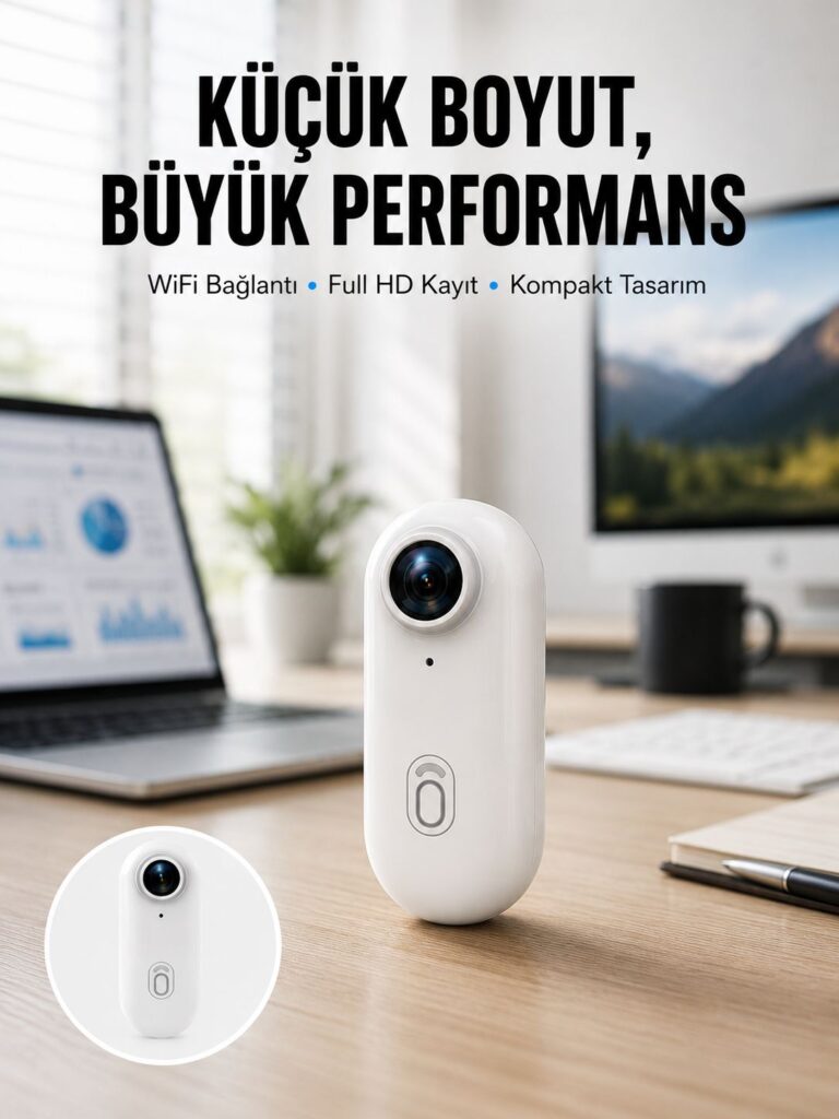 360° Klipsli Manyetik Spor Kamera Yüksek Çözünürlük Yeni Nesil