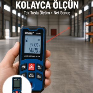 Profesyonel Lazer Metre Hassas Ölçüm ve Dijital Ekran Yeni Nesil