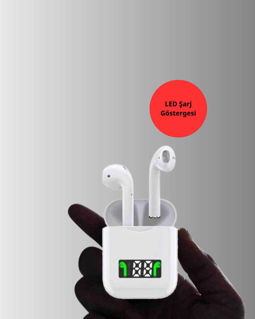 TWS Bluetooth 5.0 Kablosuz Kulaklık – Yüksek Ses Kalitesi, Dokunmatik Kontrol ve LED Şarj Ekranı