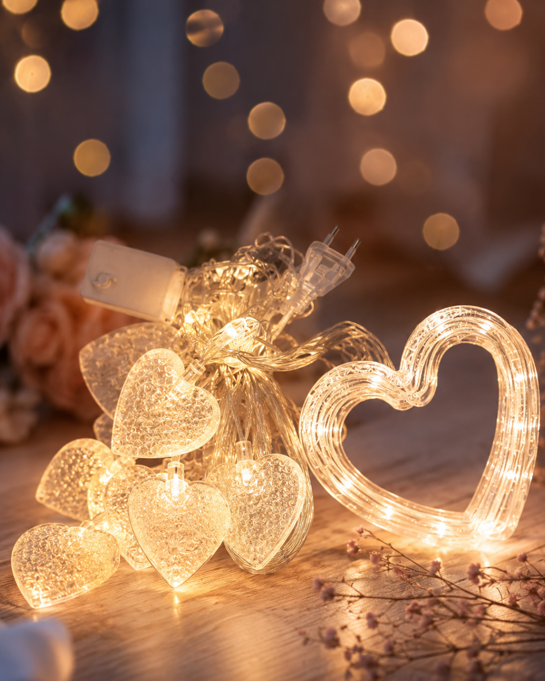LED Kalp Neon Lamba Dekoratif Romantik Gece ve Ortam Işığı