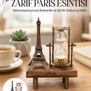 Paris Eyfel Kulesi Hediyelik Eyfel Retro Kum Saati Dekoratif Eşya Yeni Nesil
