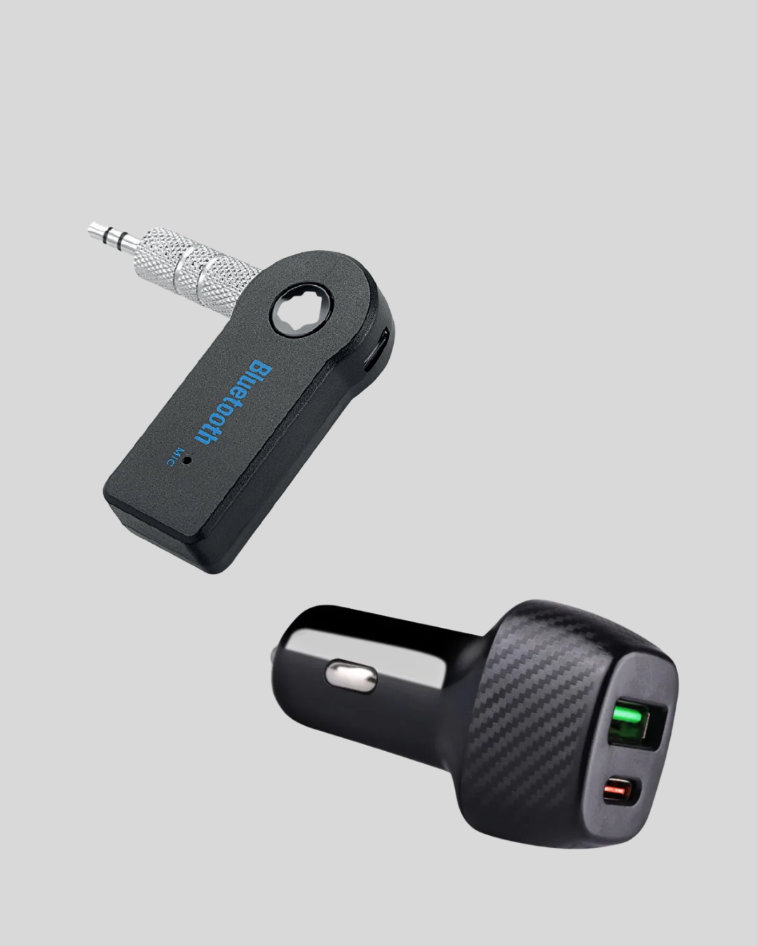 Araç İçi Bluetooth Müzik Kiti + Type-C PD Araç Şarjı Seti