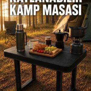 Katlanabilir Kamp Masası Taşınabilir Plastik Piknik ve Bahçe Masası İçin Uygun