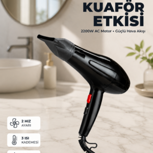 Profesyonel 2200W Saç Kurutma Makinesi Yüksek Performans