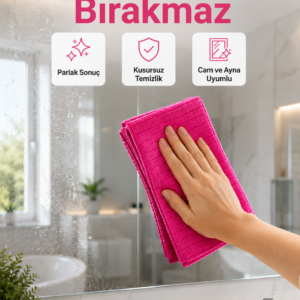 Yüksek Su Emici Mikrofiber Temizlik Bezi Cam, Mutfak ve Banyo Temizliği