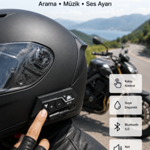 Motosiklet Sürüşleri İçin BT22 Kask Bluetooth Kulaklık Mikrofonlu Yeni Nesil