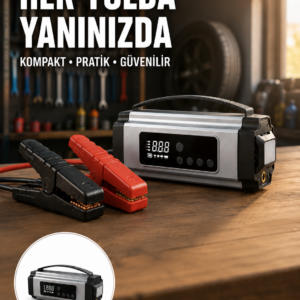 Acil Durumlar İçin Çok Fonksiyonlu Araç Akü Takviyesi Hava Kompresörü ve Güç Kaynağı Yeni Nesil
