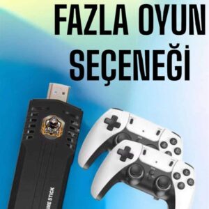8K Android TV Gme Stick Video Oyun Konsolu Aile Retro 35000 Oyunlu Çift Kollu