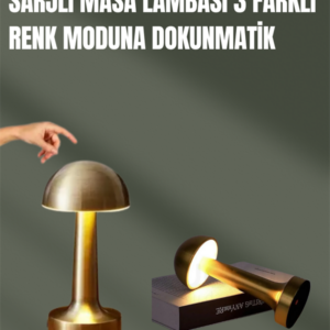 %100 Kademeli Ayarlanabilir Işık – USB Şarjlı Masa Lambası