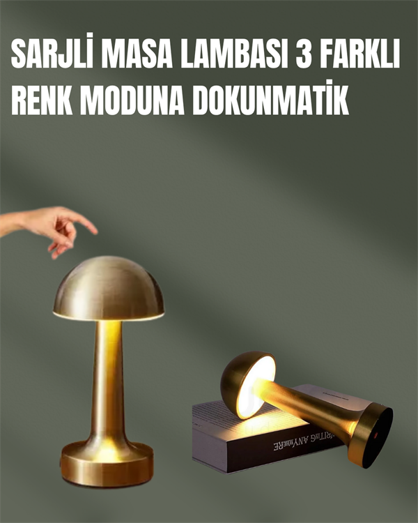 0 Kademeli Ayarlanabilir Işık – USB Şarjlı Masa Lambası