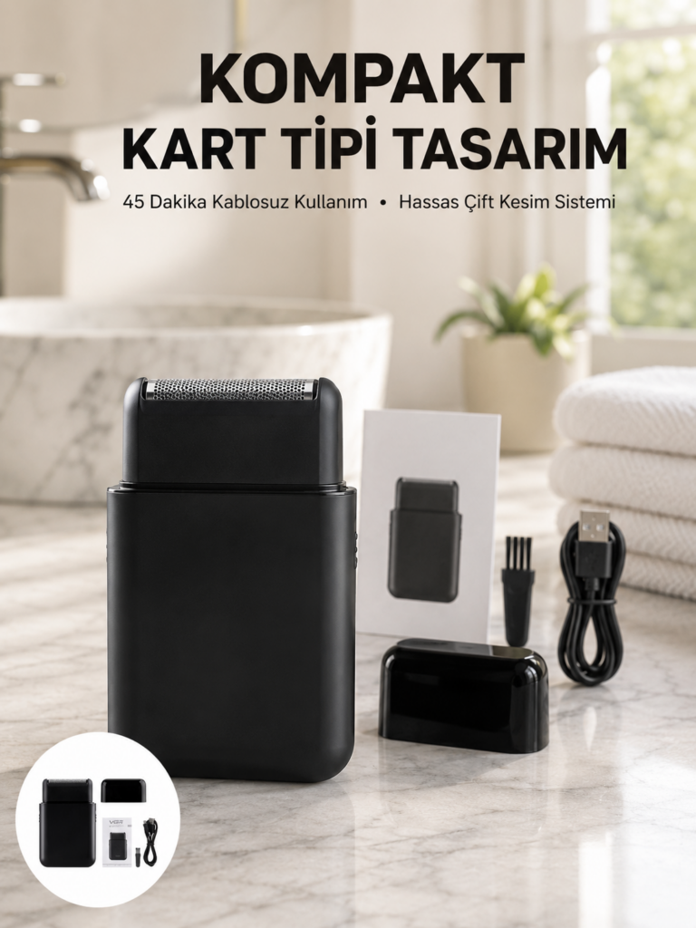 Elektrikli Tıraş Aleti – Hassas Kesim, Kolay Temizlik, Cilt Dostu Yeni Nesil
