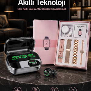 Yeni Nesil Kaliteli Akıllı Saat ve Kablosuz Bluetooth Kulaklık Yüksek Ses Kaliteli Yeni Nesil