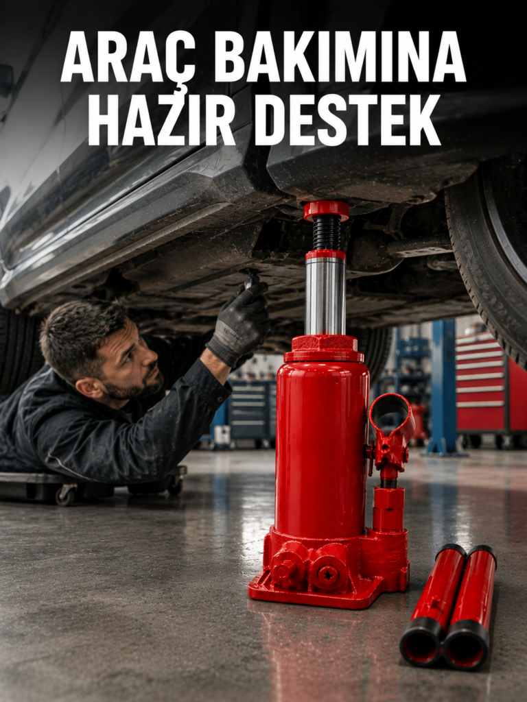 2 Ton Hidrolik Kaldırma Gücü ile Güvenli Araç Desteği