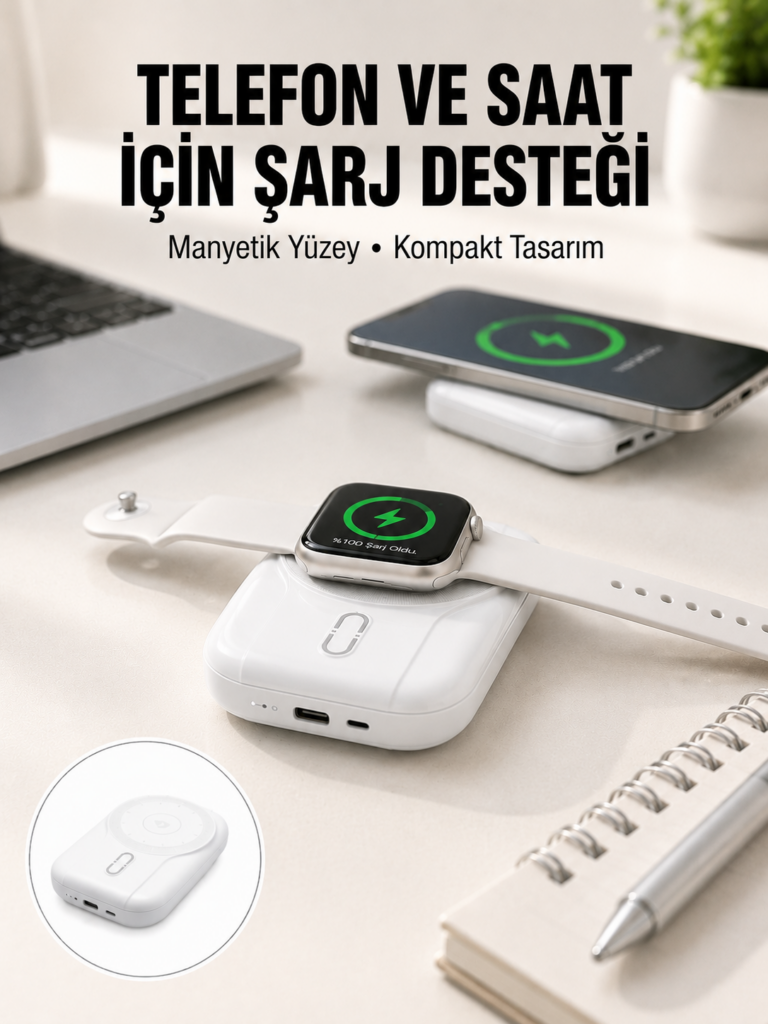 Yüksek Kapasiteli 22.5W Hızlı Şarj Taşınabilir Powerbank Yeni Nesil