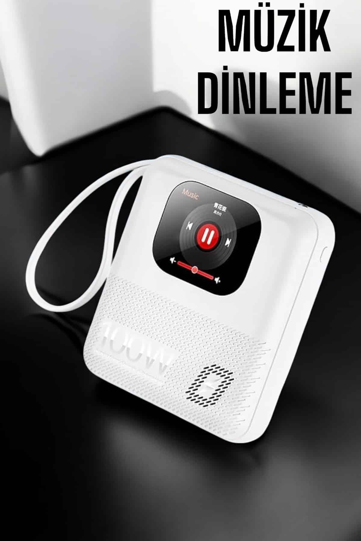 Powerbank Ekranlı Çok Fonksiyonlu Müzik Dinleme Kitap Okuma