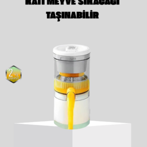 Taşınabilir Katı Meyve Sıkacağı – 45W Güçlü Motor, Çift Kesici Bıçak, USB Şarjlı ve Kompakt Tasarım