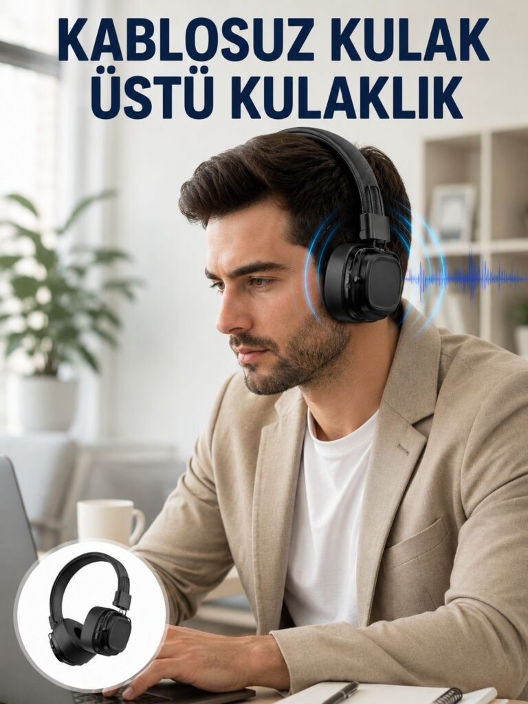 Uzun Süreli Rahat Kullanım İçin Kablosuz Bluetooth Kulaklık Yeni Nesil