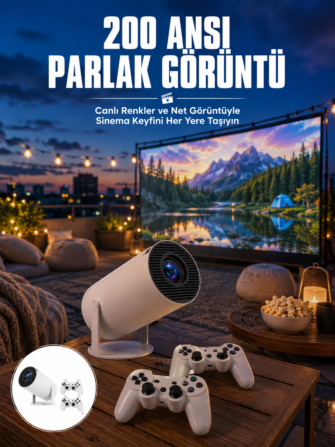 Full HD 8 GB Ayaklı Çift Kollu 4K Video Oyun Konsolu Taşınabilir Yeni Nesil