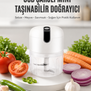 Rondo Doğrayıcı 250 ML Taşınabilir USB Şarjlı Pratik El Rondo Blender Yeni Nesil