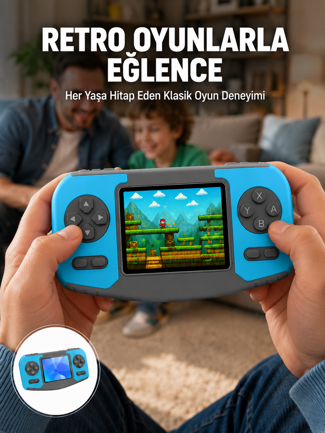 Mini Arcade Oyun Konsolu Hafif Taşınabilir Çocuk Hediyelik