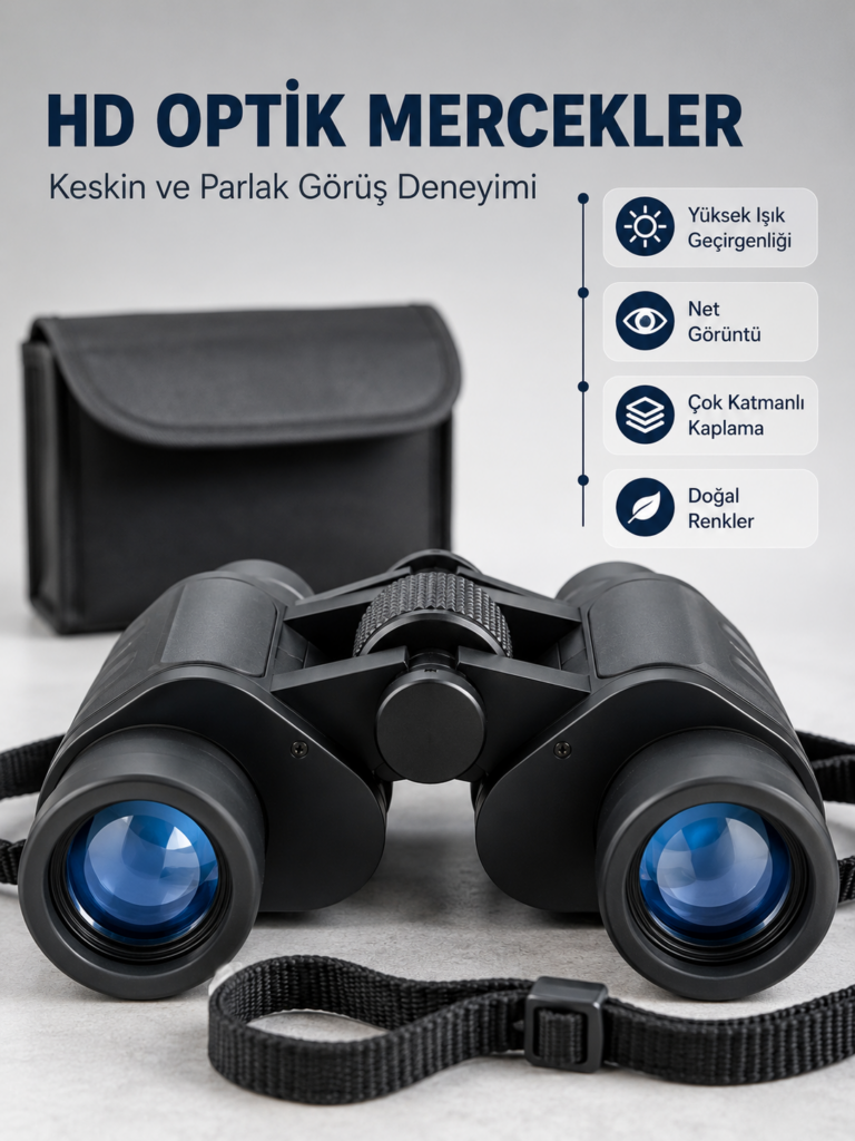 Profesyonel El Dürbünü 20x Yakınlaştırma Doğa Gözlem ve Seyahat İçin İdeal