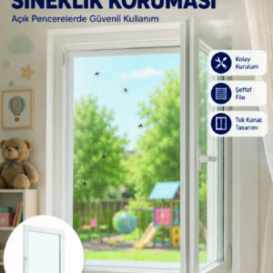 Sinek ve Uçan Böceklere Karşı Koruyucu Pencere Sineklik Filesi