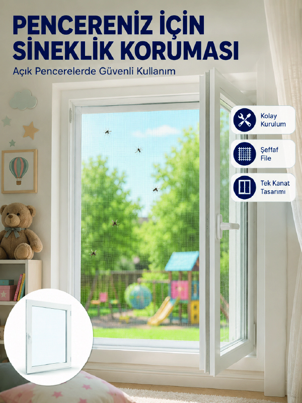 Sinek ve Uçan Böceklere Karşı Koruyucu Pencere Sineklik Filesi