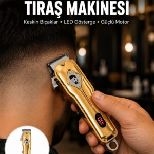 1800 mAh Bataryalı Uzun Kullanım Süreli Şarjlı Tıraş Makinesi Yeni Nesil