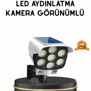 Güneş Paneliyle Şarj Olan Hareket Sensörlü Dış Mekan Güvenlik Lambası Ayarlanabilir