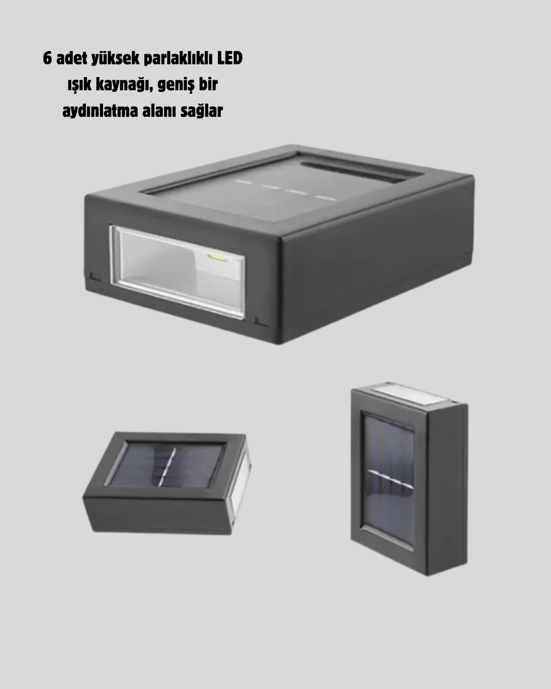 Güneş Enerjili 6 LED Solar Lamba – Fotoselli, Su Geçirmez ve Çevre Dostu Bahçe Işığı