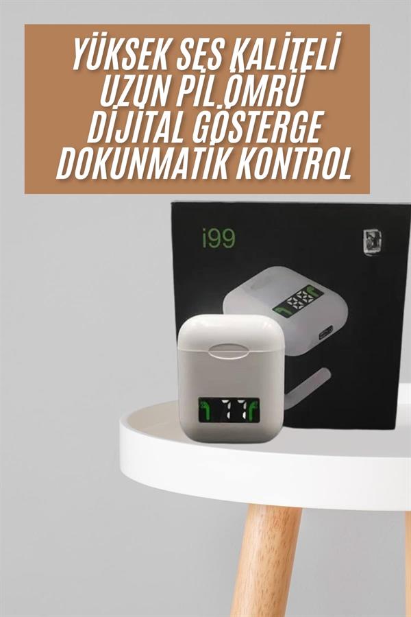 Bluetooth Kulaklık Dokunmatik Kontrol Uzun Pil Ömrü Dijital Göstergeli