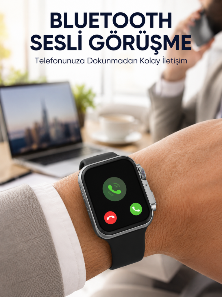 RS12 PRO+ Titanyum Kasa Akıllı Saat – Uyku ve Nabız Takibi, Suya Dayanıklı, Bluetooth Arama Yeni Nesil
