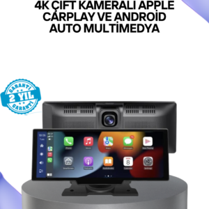 Renault Megane, Clio, Symbol, Captur, Toyota Corolla, Yaris, C-HR, Ford Focus, Fiesta Uyumlu Kablosuz CarPlay Multimedya 10.26” Dokunmatik Ekran