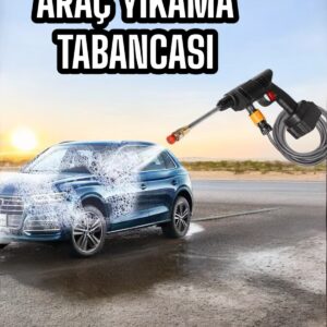 Bahçe ve Araba Yıkama Tabancası Su Basınçlı Hazneli Bataryalı Oto Yıkama