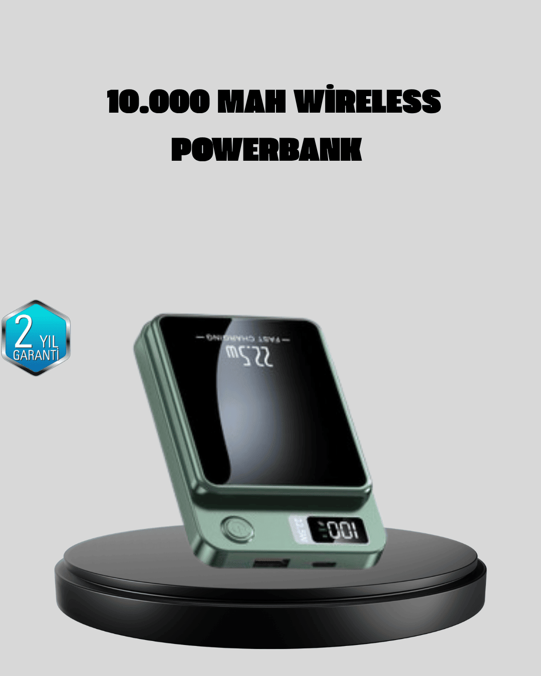 MagSafe Powerbank 22.5W Hızlı Şarjlı ve Kompakt Kablosuz Şarj Cihazı