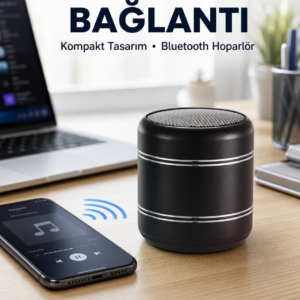 Taşınabilir Silindir Tasarım Bluetooth 5.0 Hoparlör Yüksek Bas Performanslı Yeni Nesil