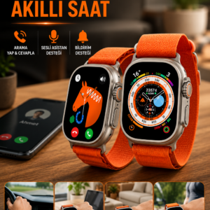 Uyku ve Nabız Takipli, Wireless Şarjlı Akıllı Saat Android ve iOS Uyumlu