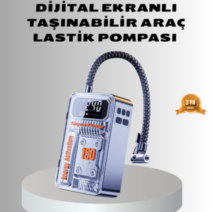 Şarjlı Kablosuz Hava Pompası – 150 PSI Basınç, LED Ekran ve 6000mAh Batarya