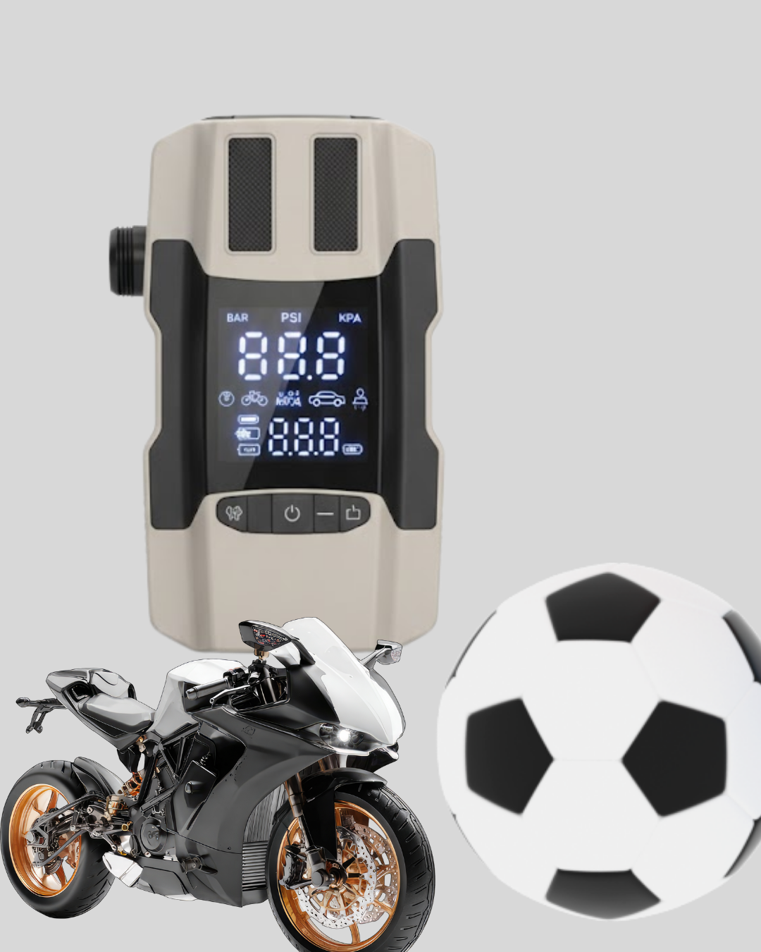 12.000 mAh Akü Takviye Powerbank Dahili Hava Dijital Ekranlı