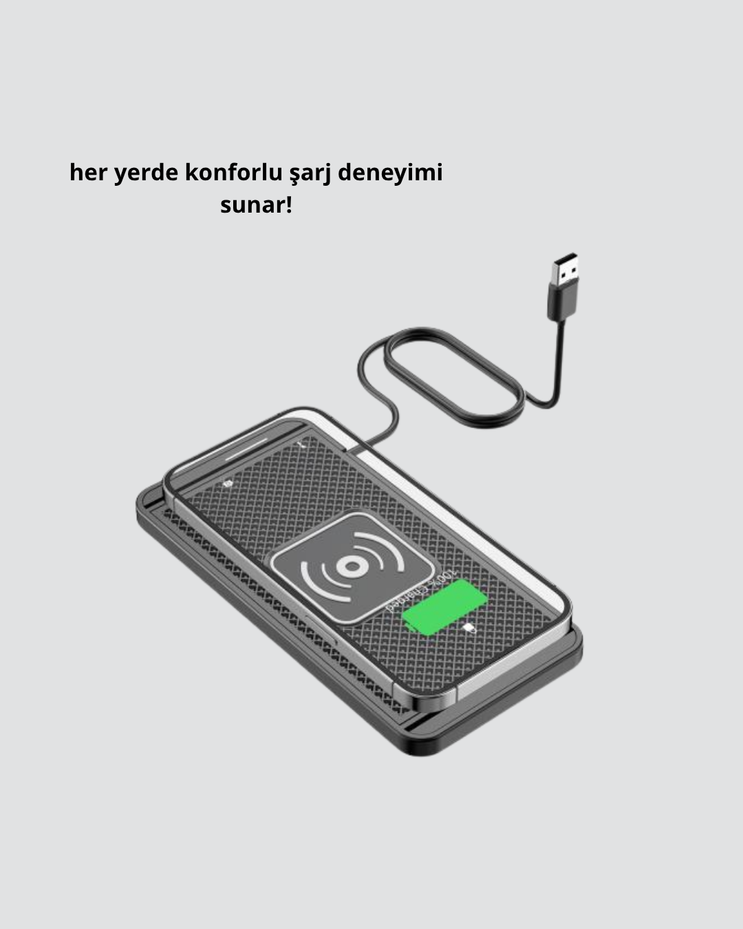 Manyetik Şarj Pedi 7.5W 10W 15W Hızlı Şarj Kaymaz Tabanlı