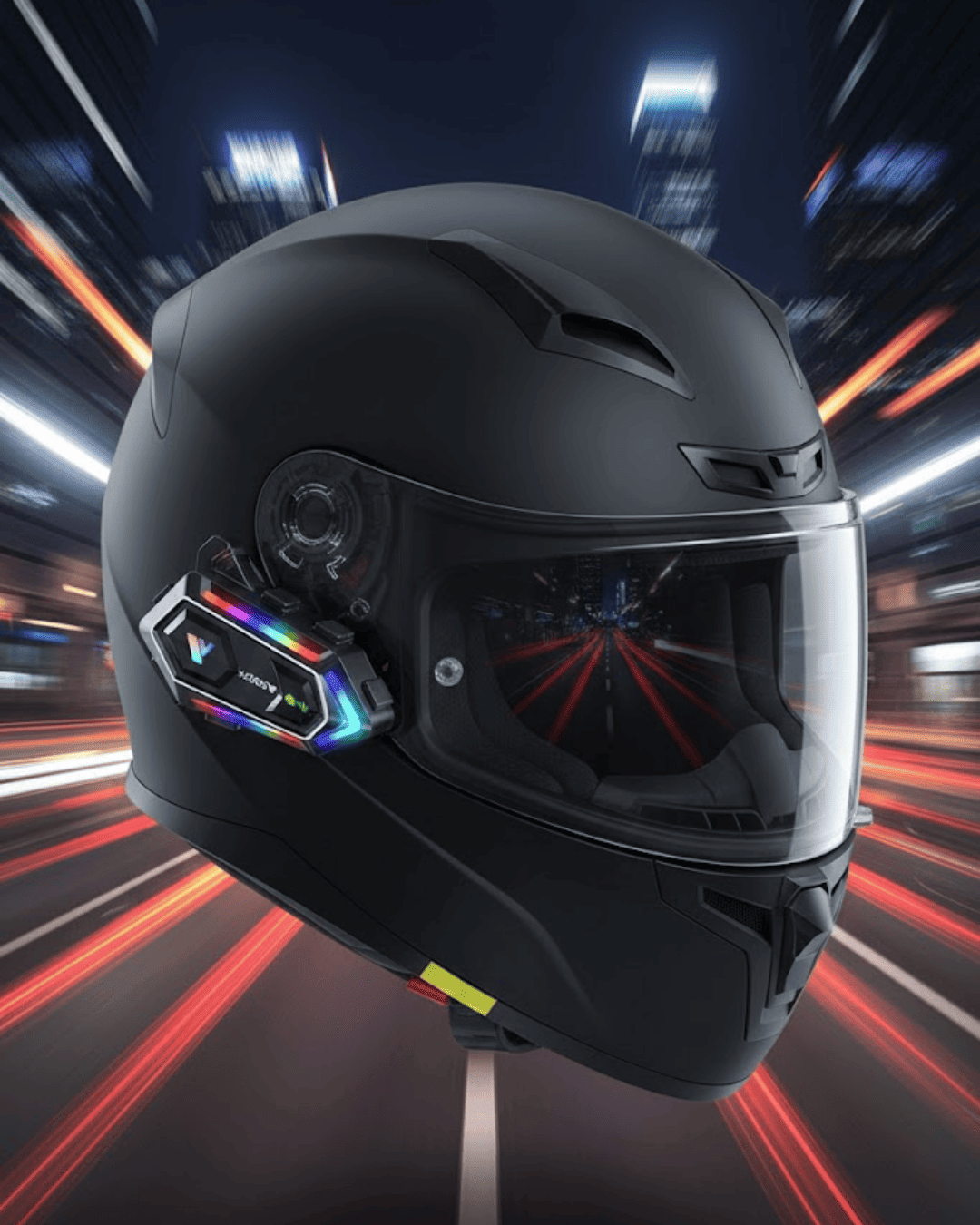 Çift Telefon Destekli Motosiklet Kask Bluetooth Kulaklık