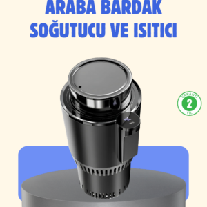 Araç İçi Akıllı Bardaklık Isıtıcı Soğutucu Dijital Ekranlı