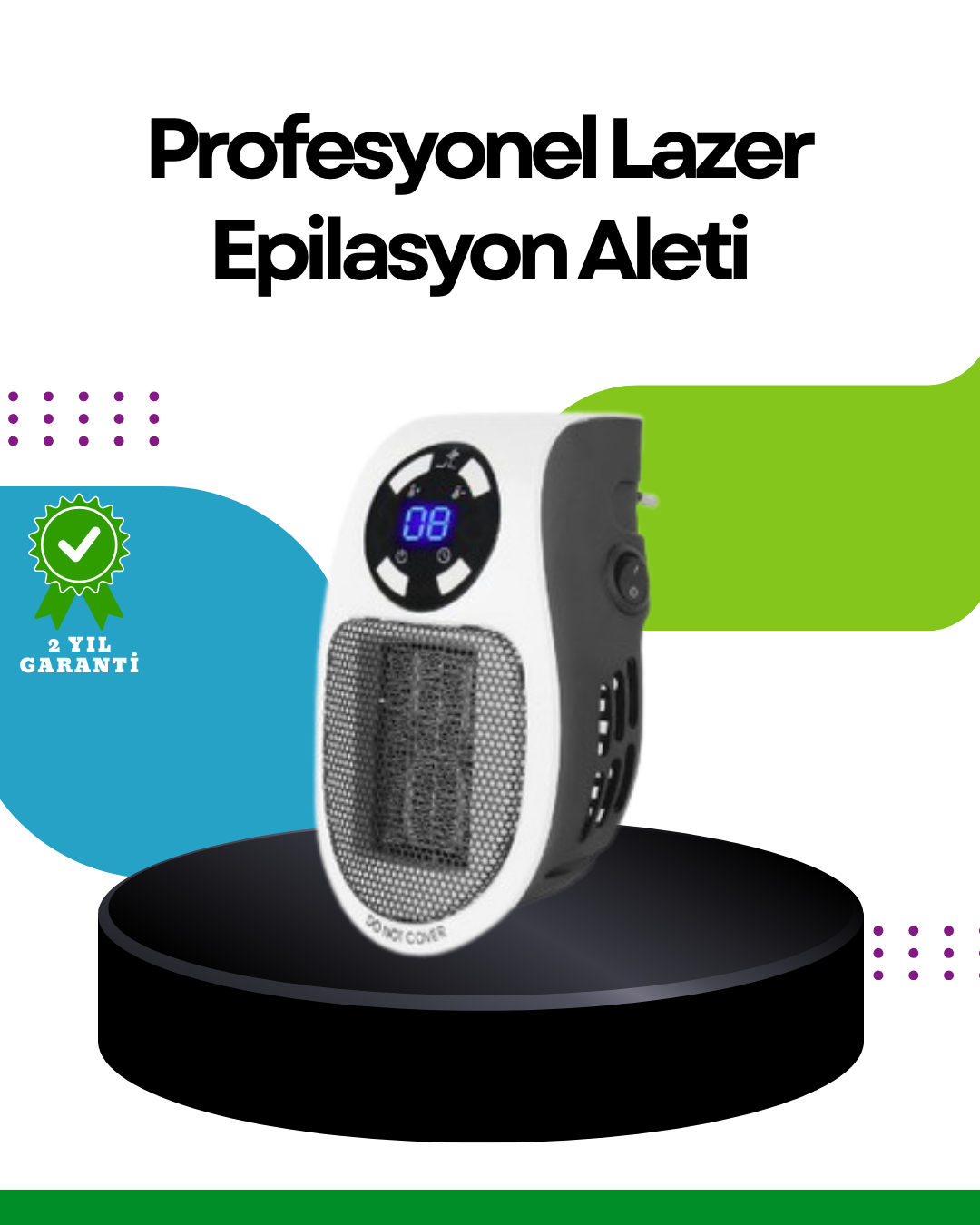 LED Ekranlı Ayarlanabilir Sıcaklık Mini Priz Isıtıcı Sessiz