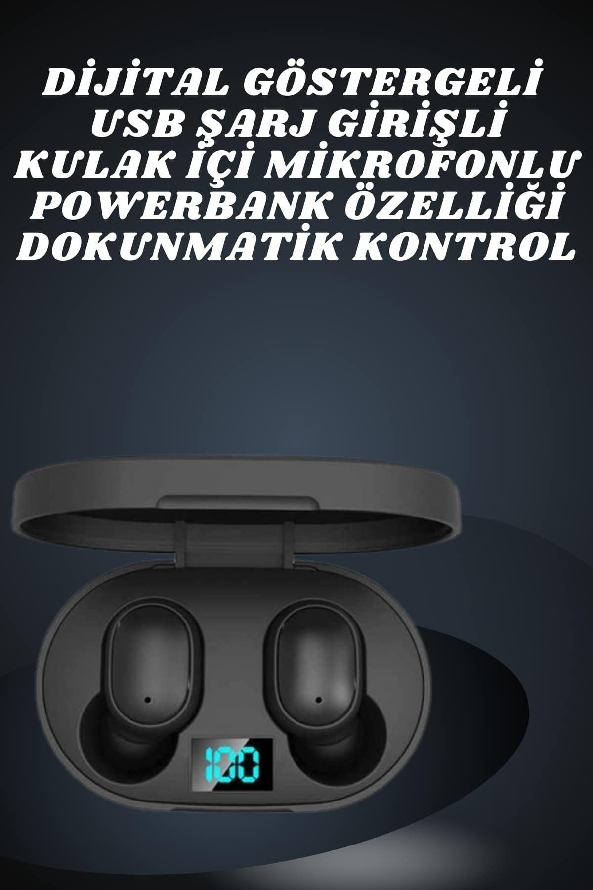 Çift Kulaklık Kampanyası Dokunmatik Kontrol Kulak İçi Yüksek Ses Kaliteli Mikrofonlu