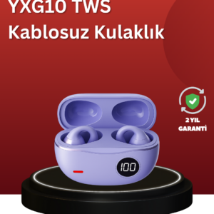YXG10 Açık Kulak Bluetooth Kulaklık – Klipsli, Güvenli Spor Tasarım, 30 Saat Pil