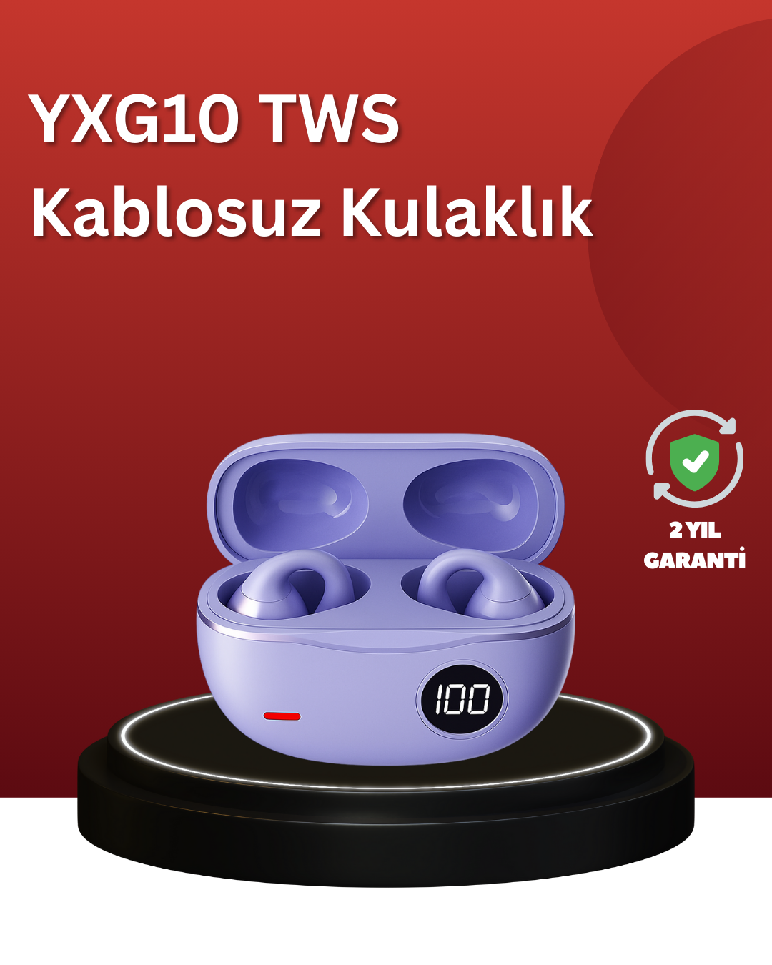 YXG10 Açık Kulak Bluetooth Kulaklık – Klipsli, Güvenli Spor Tasarım, 30 Saat Pil